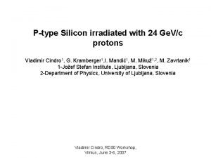 Ptype Silicon irradiated with 24 Ge Vc protons