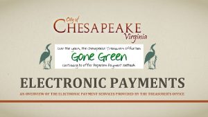 ELECTRONIC PAYMENTS AN OVERVIEW OF THE ELECTRONIC PAYMENT