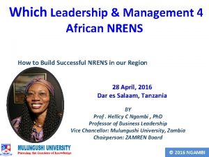 Which Leadership Management 4 African NRENS How to