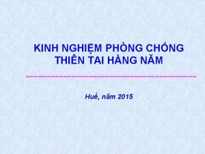 KINH NGHIM PHNG CHNG THIN TAI HNG NM