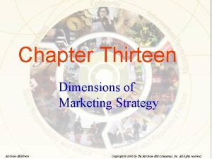 Chapter Thirteen Dimensions of Marketing Strategy Mc GrawHillIrwin