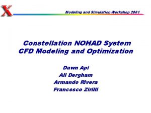 Modeling and Simulation Workshop 2001 Constellation NOHAD System