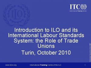 www itcilo org International Training Centre of the