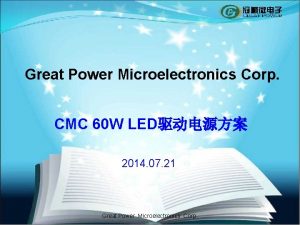 Great Power Microelectronics Corp CMC 60 W LED