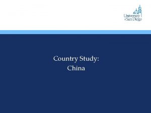 Country Study China An Overview Until recently a