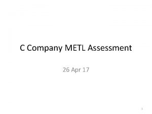 C Company METL Assessment 26 Apr 17 1