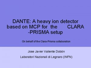 DANTE A heavy ion detector based on MCP