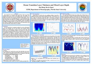 Ocean Transition Layer Thickness and Mixed Layer Depth