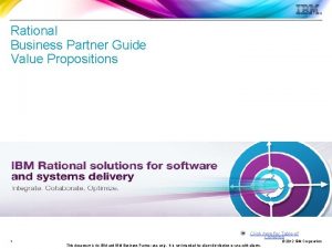 Rational Business Partner Guide Value Propositions Click here