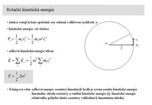 Rotan kinetick energie stice rotuj kolem spolen osy