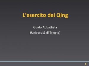 Lesercito dei Qing Guido Abbattista Universit di Trieste