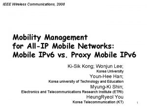 IEEE Wireless Communications 2008 Mobility Management for AllIP
