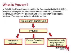 What is Prevent In Enfield the Prevent team