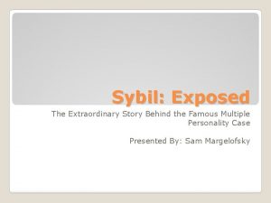 Sybil Exposed The Extraordinary Story Behind the Famous