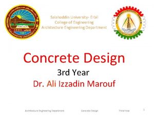 Salahaddin University Erbil College of Engineering Architecture Engineering