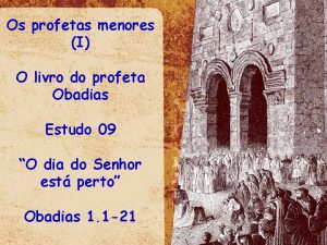 Os profetas menores I O livro do profeta