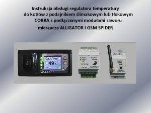 Instrukcja obsugi regulatora temperatury do kotw z podajnikiem