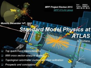 MPP Project Review 2015 MPP ATLAS group Munich