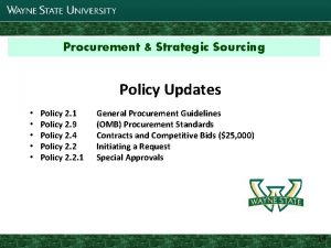 Joint Parking Task Force Update Procurement Strategic Sourcing