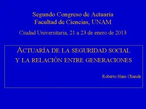 Segundo Congreso de Actuara Facultad de Ciencias UNAM