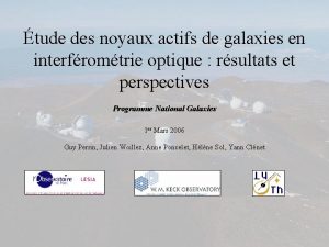 tude des noyaux actifs de galaxies en interfromtrie