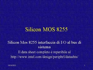 Silicon MOS 8255 Silicon Mos 8255 interfaccia di