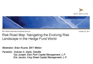 BNY Mellon Alternative Investment Services October 20 2011