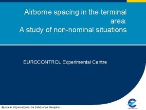 Airborne spacing in the terminal area A study