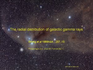 The radial distribution of galactic gamma rays Strong