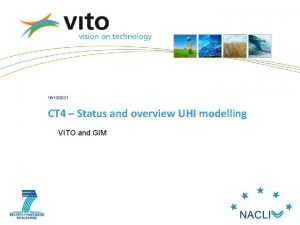 16102021 CT 4 Status and overview UHI modelling