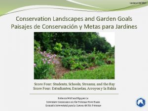 Updated 102017 Conservation Landscapes and Garden Goals Paisajes