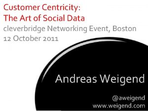 Customer Centricity The Art of Social Data cleverbridge