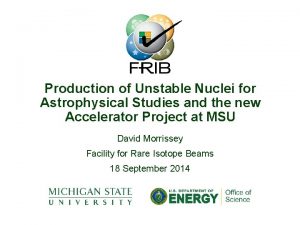 Production of Unstable Nuclei for Astrophysical Studies and