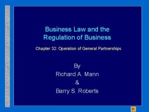 Business Law and the Regulation of Business Chapter