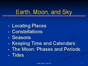 Earth Moon and Sky Locating Places Constellations Seasons