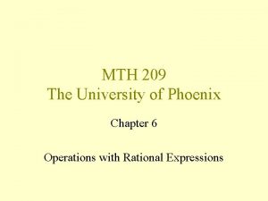 MTH 209 The University of Phoenix Chapter 6