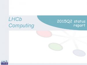 LHCb Computing 2015 Q 2 status report New