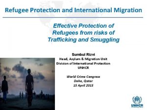 Refugee Protection and International Migration Effective Protection of