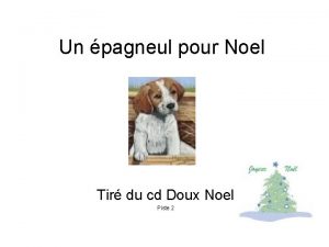 Un pagneul pour Noel Tir du cd Doux