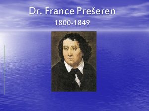 Dr france prešeren