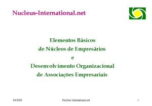 NucleusInternational net Elementos Bsicos de Ncleos de Empresrios