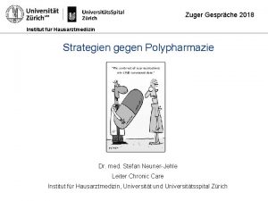 Zuger Gesprche 2018 Institut fr Hausarztmedizin Strategien gegen