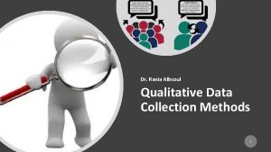 Dr Rania Albsoul Qualitative Data Collection Methods 1