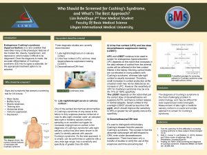 Who Should Be Screened for Cushings Syndrome and