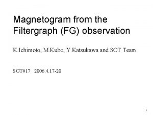 Magnetogram from the Filtergraph FG observation K Ichimoto