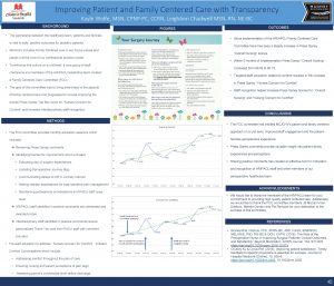 Improving Patient and Family Centered Care with Transparency