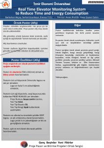 zmir Ekonomi niversitesi Real Time Elevator Monitoring System