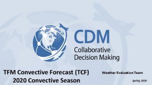 TFM Convective Forecast TCF 2020 Convective Season 1132020