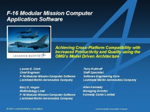 F16 Modular Mission Computer Application Software Achieving CrossPlatform