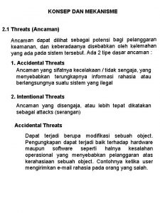 KONSEP DAN MEKANISME 2 1 Threats Ancaman Ancaman